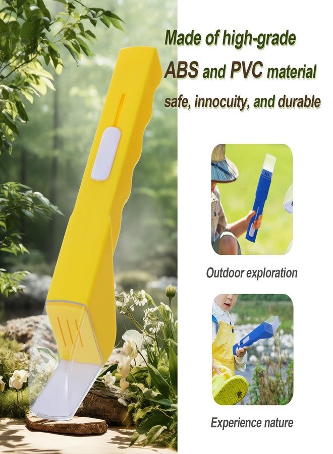 MILEDU 2Pcs Small Animals Catcher Quick Release Humane Catching Tool Clear Contactless Observer Kids Adults Nature Exploration Container to Capture Butterflies, Bees, Spiders, etc (Yellow+Blue) - Image 3